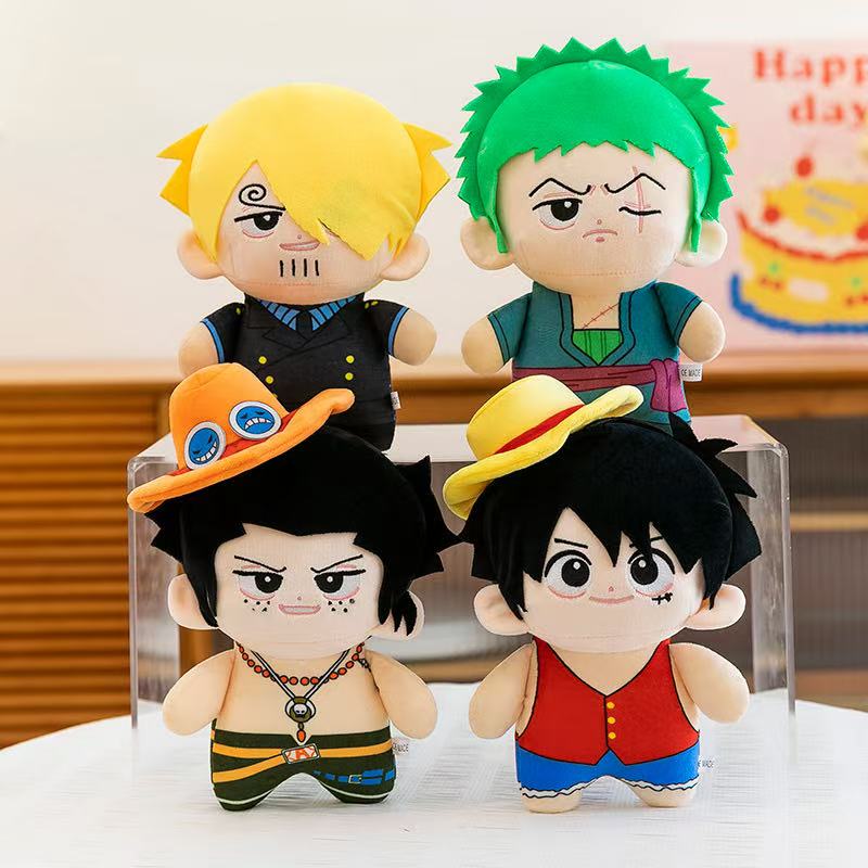 Kids Toys Xmas - アニメ23cmぬいぐるみ ルフィ ゾロ エース サンジ ぬいぐるみ人形