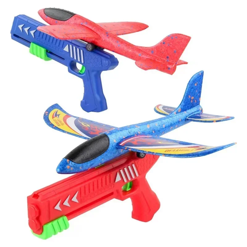 Catapult Launcher Toy - 子供用フォーム飛行機おもちゃ銃,男の子用ランチャー,アウトドアスポーツ,カタパルトゲーム,子供,女の子,誕生日,クリスマスプレゼント,24 cm, 34cm