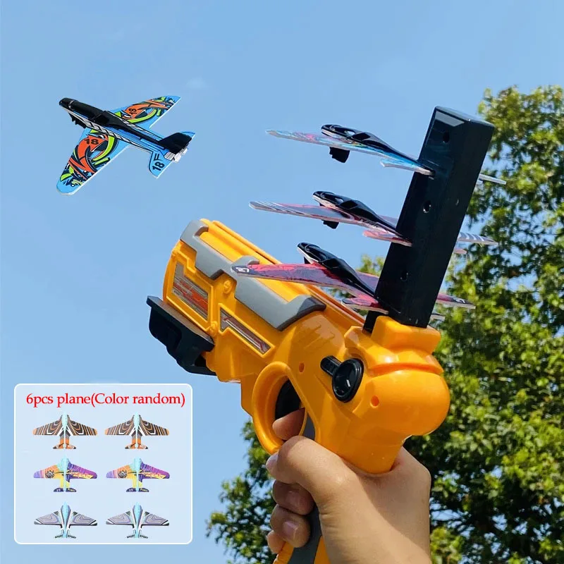 Catapult Launcher Toy - 飛行機ランチャー バブルカタパルト 6 小型飛行機おもちゃ付き 面白い飛行機のおもちゃ 子供用