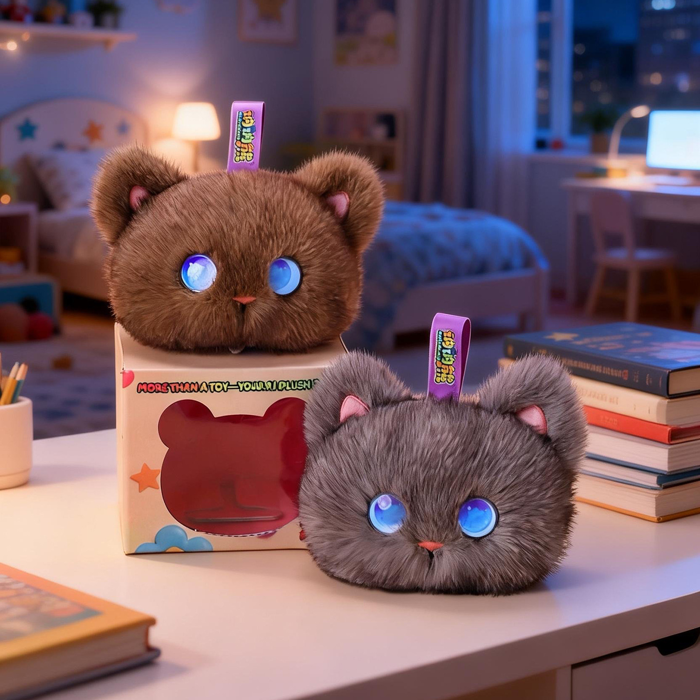 Kids Toys Animal - トボットAIぬいぐるみ猫のおもちゃ、インタラクティブな感情的な仲間、ロボットぬいぐるみ、子供向け教育的、流行の子供用ぬいぐるみ