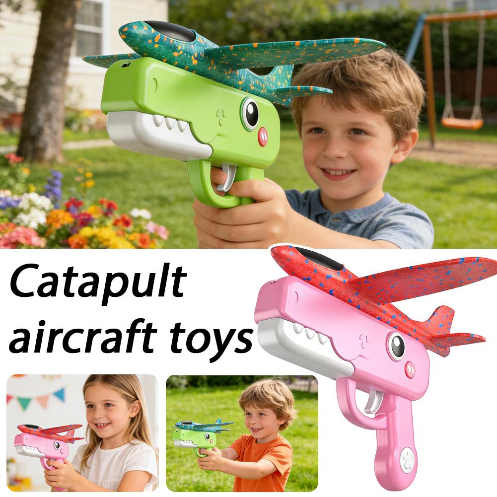 Catapult Launcher Toy - カタパルト航空機おもちゃ フライトスロー フォームプレーン 屋外ゲーム ランチャーおもちゃ 親子インタラクションおもちゃ