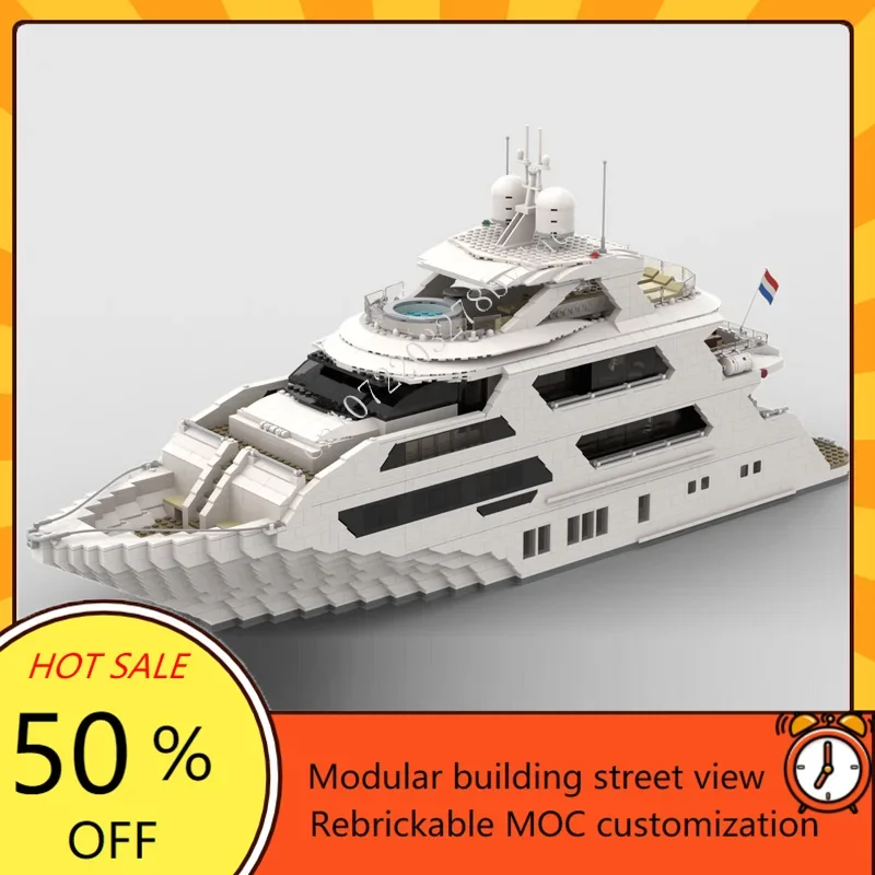 Kids Toys Xmas - 4657 個カスタム MOC スーパーヨット軍艦モデルテクニカルセット DIY アセンブリクリエイティブキッズアセンブリパズルおもちゃクリスマスギフト