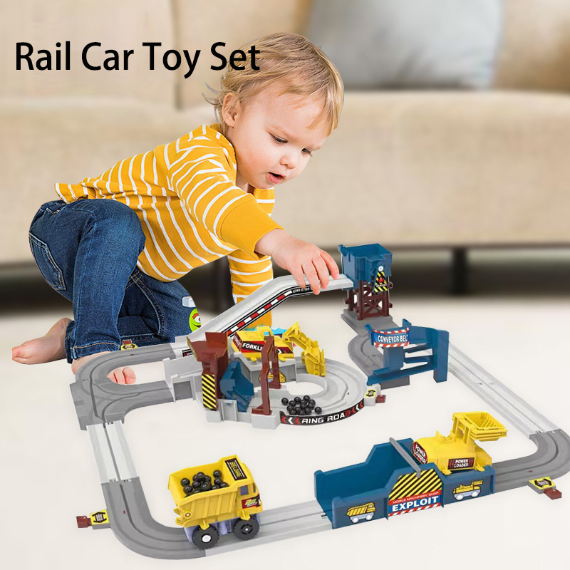 Kids Toys Under 1 Year - アドベンチャー動力鉄道車両レースレールセット電気工学車両玩具教育用鉄道アドベンチャーファミリーギフト子供向け