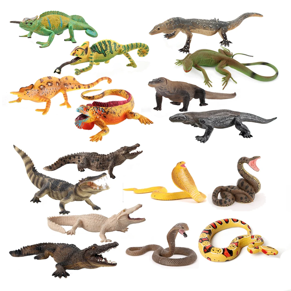 Kids Toys Under 1 Year - プラスチックカメレオンモデルおもちゃイグアナワニ置物トカゲモロク爬虫類動物アクションフィギュア子供のおもちゃゲームキッズギフト
