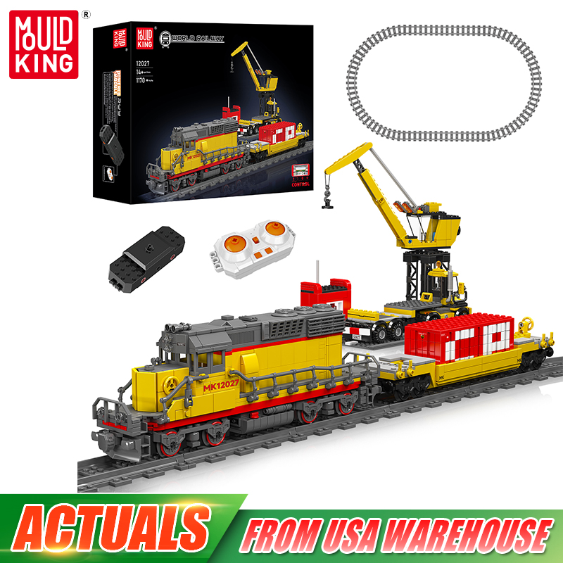 Kids Toys Xmas - モールドキング 12027 テクニカルトレインおもちゃ 電動EMD SD40-2ディーゼル機関車 組み立てブロックセット