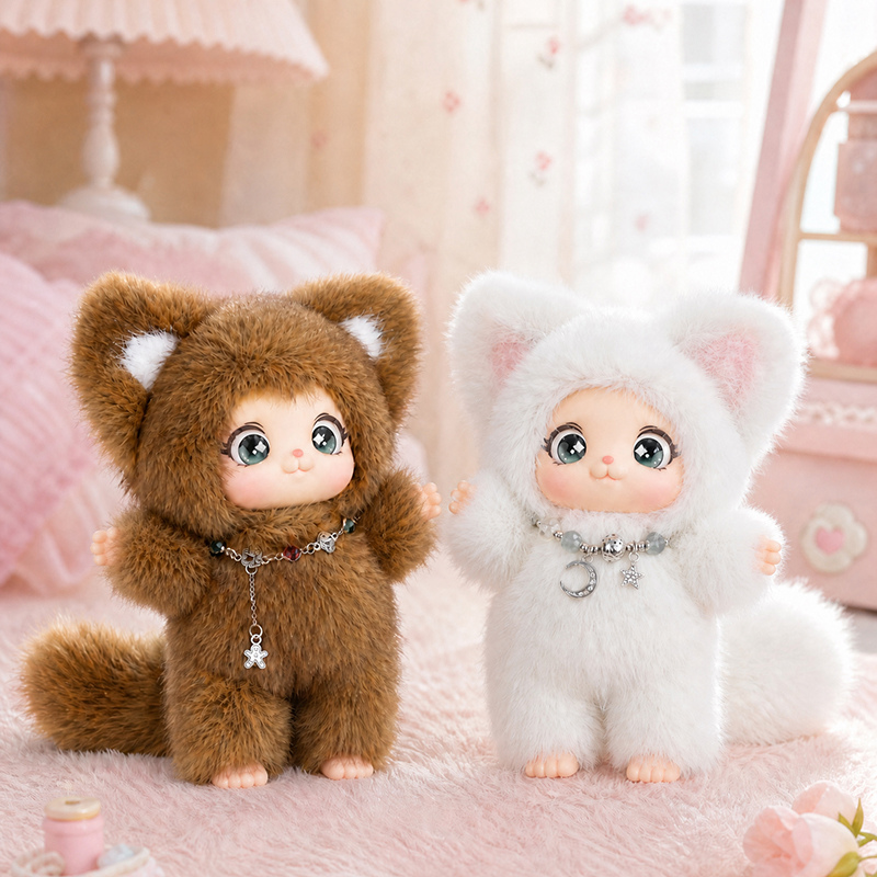 かわいいキツネのぬいぐるみ、ビニール製の顔を持つキツネのぬい - Kids Toys Animal のレビューと価格
