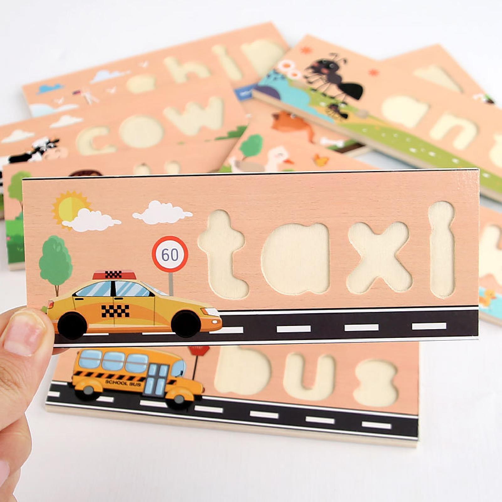 木製スペル学習玩具 収納ボックス付き クラシックな明るい色の - Kids Toys 2 Year Old のレビューと価格