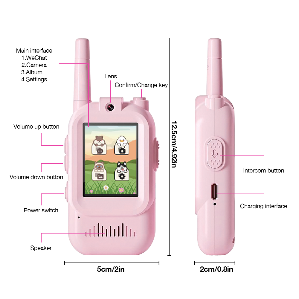 子供用充電式ビデオウォーキートーキー 2個セット 長距離通信 - Kids Toys Videos のレビューと価格
