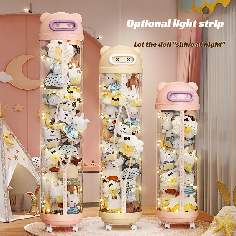 大容量ぬいぐるみ収納バケツ　キャスター付き透明収納バケツ　ジ - Kids Zipper Toys のレビューと価格