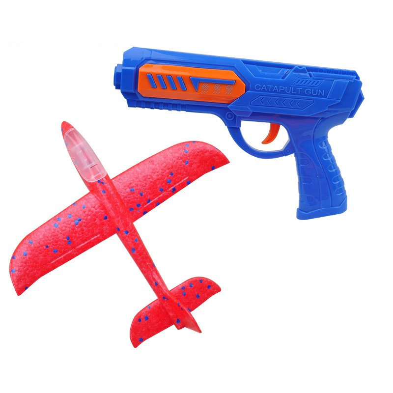 キッズ 24 または 34 センチメートル泡飛行機ランチャー - Catapult Launcher Toy のレビューと価格
