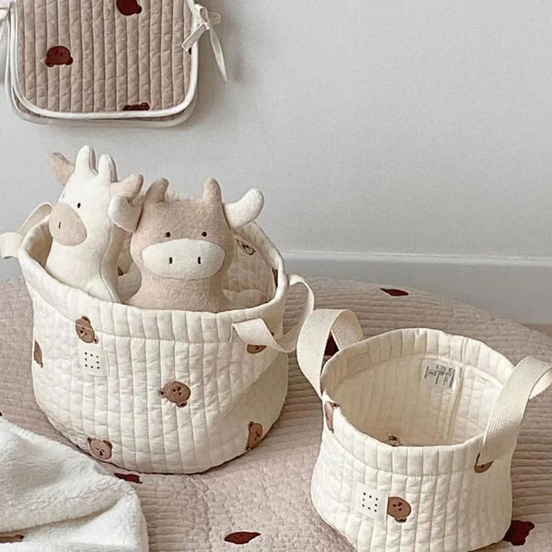 かわいいクマの刺繍入りおむつバッグ、おむつオーガナイザー、コ - Kids Zipper Toys のレビューと価格