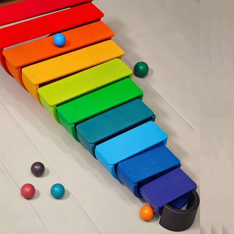 木製レインボーブロックカラフルなスタッキングビルディングブロ - Wooden Blocks Stacking のレビューと価格