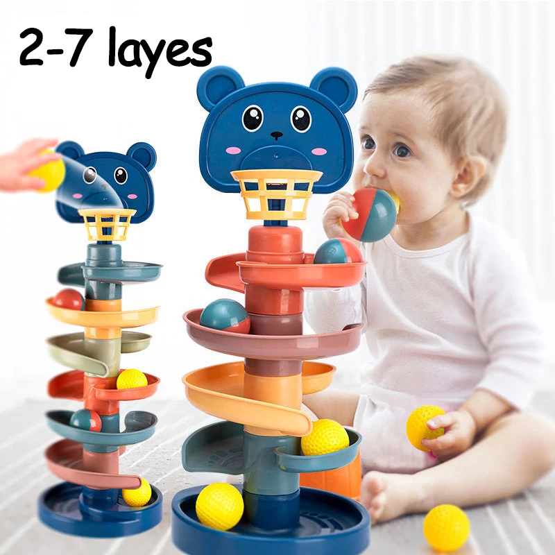 2-7 層トラックローリングボールパイルタワー赤ちゃんのため - Kids Toys 2 Year Old のレビューと価格