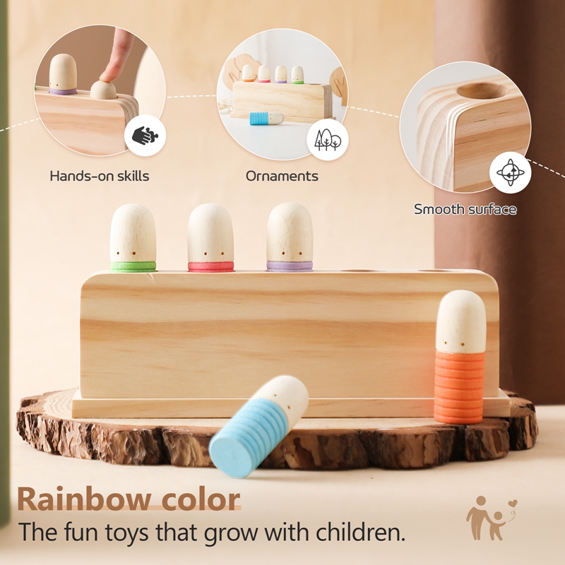 子供のための木製の顔の認識のおもちゃ,さまざまな色のトレーニ - Wooden Blocks Stacking のレビューと価格