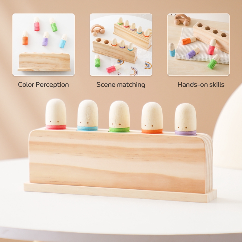 子供のための木製の顔の認識のおもちゃ,さまざまな色のトレーニ - Wooden Blocks Stacking のレビューと価格
