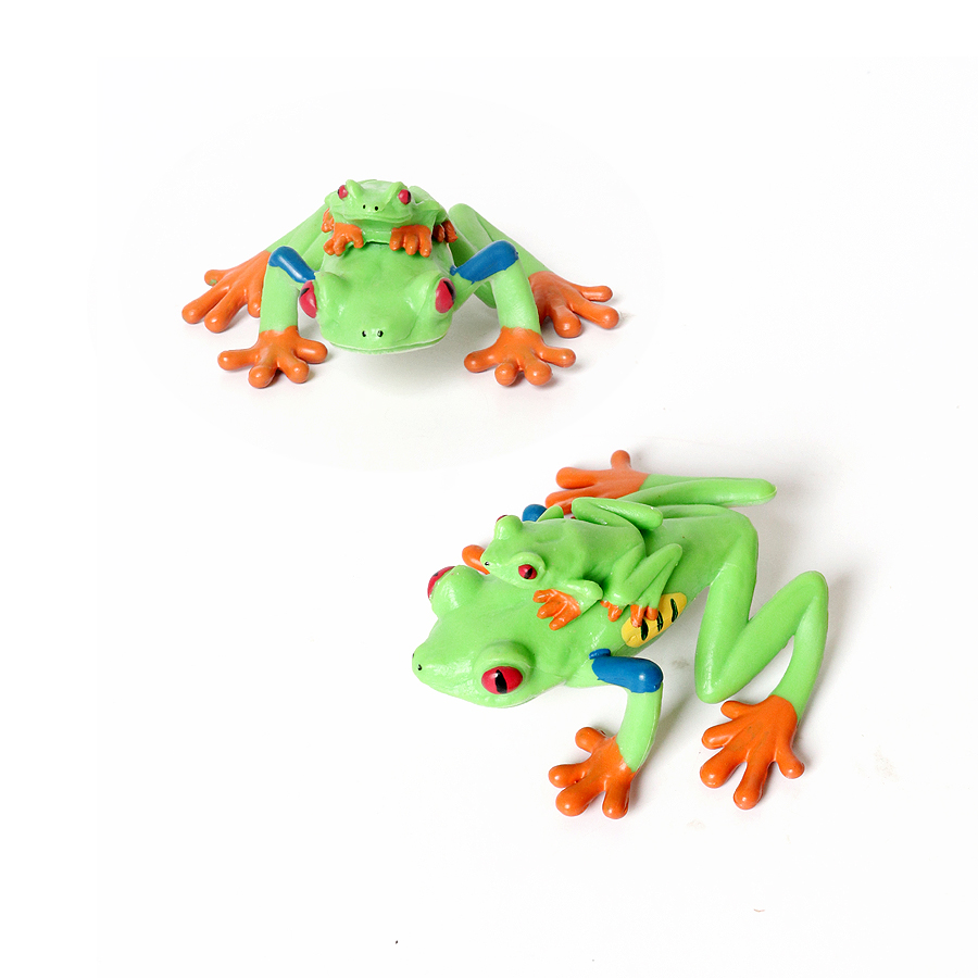 子供のための虹の森の動物のアクションフィギュア,カエル,木の - Kids Toys Under 1 Year のレビューと価格