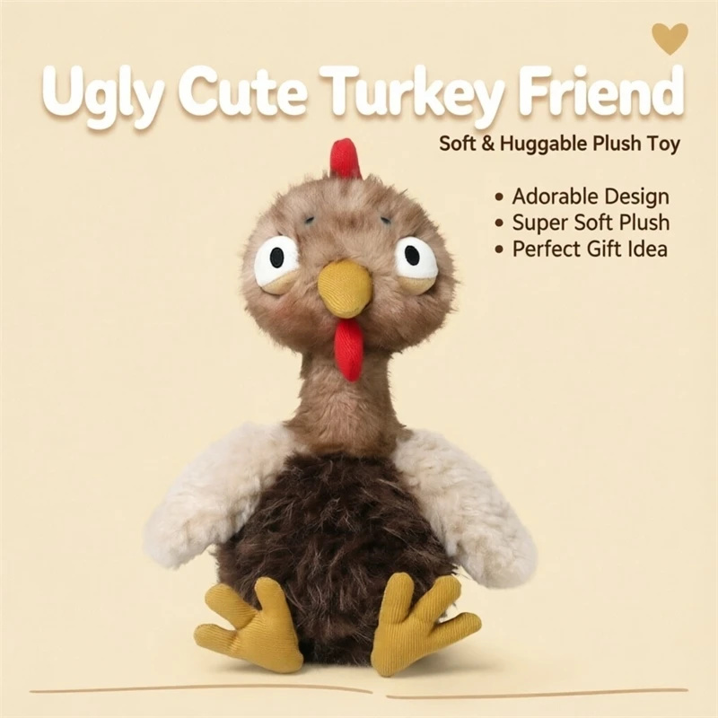 七面鳥のぬいぐるみ、柔らかい枕、かわいい鶏の抱き枕、子供や女 - Kids Toys Company のレビューと価格