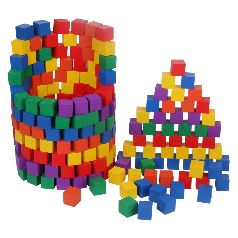 20 ピース/セットカラフルなミニ DIY 木製正方形ブロッ - Kids Toys Company のレビューと価格