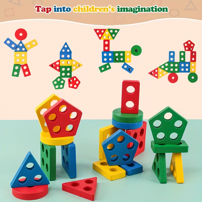 モンテッソーリ木製ゲーム赤ちゃんのおもちゃパズル幾何学教育ゲ - Kids Toys 2 Year Old のレビューと価格