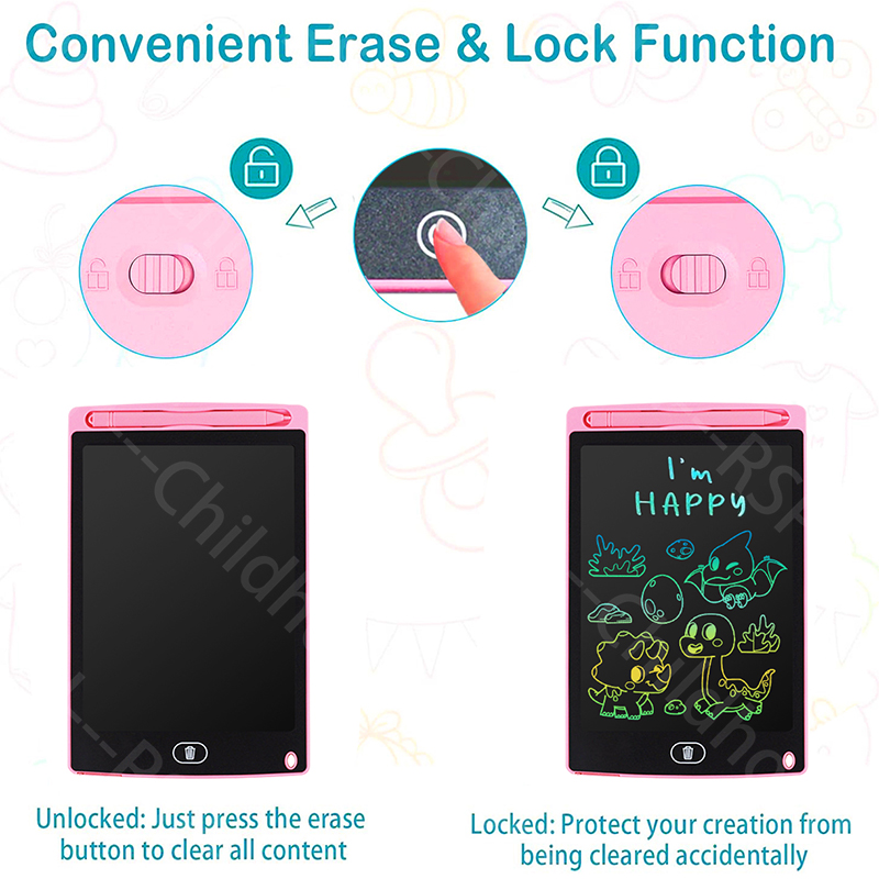子供用LCDライティングタブレット、8.5インチカラフルお絵 - Learning Tablet Kids のレビューと価格