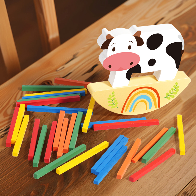 子供のための木製の動物の積み木ゲーム,バランスの取れたおもち - Wooden Blocks Stacking のレビューと価格