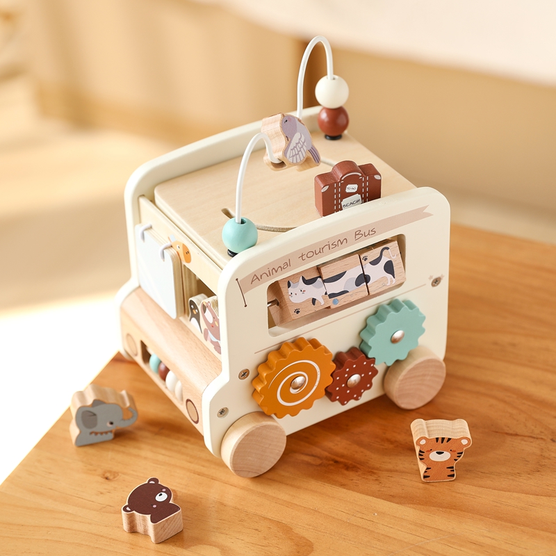 モンテッソーリ木製子供用おもちゃ ビジーボックス 知育玩具  - Kids Toys 2 Year Old のレビューと価格