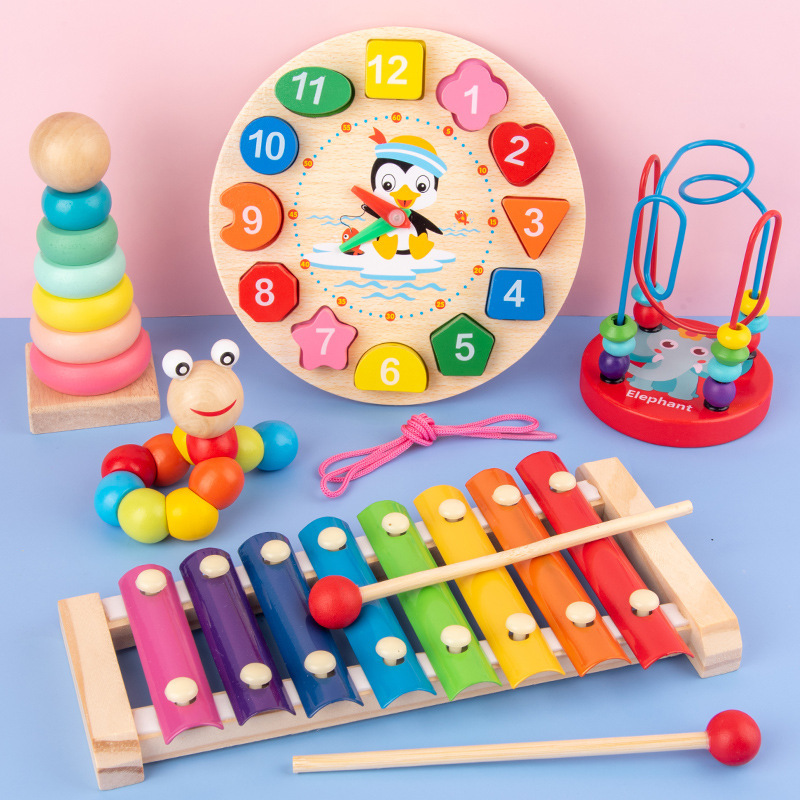 モンテッソーリ赤ちゃんのおもちゃ子供 3D 木製パズル早期学 - Kids Toys 2 Year Old のレビューと価格