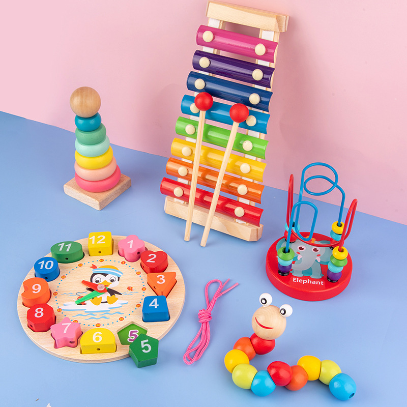 モンテッソーリ赤ちゃんのおもちゃ子供 3D 木製パズル早期学 - Kids Toys 2 Year Old のレビューと価格
