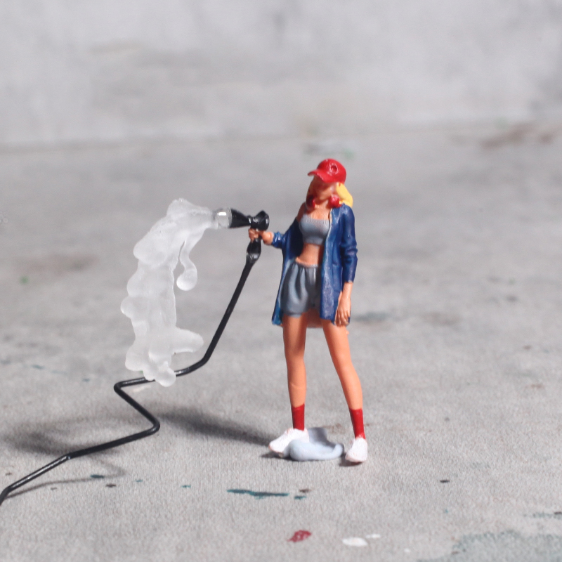 ミニ洗車と修理ガール 1:64 ミニフィギュアシーン装飾砂テ - Kids Toys Resale のレビューと価格