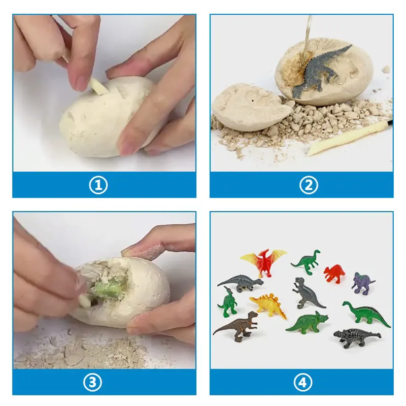 12個入り考古学恐竜の卵発掘キット、化石発掘おもちゃ、ティー - Kids Toys Videos のレビューと価格