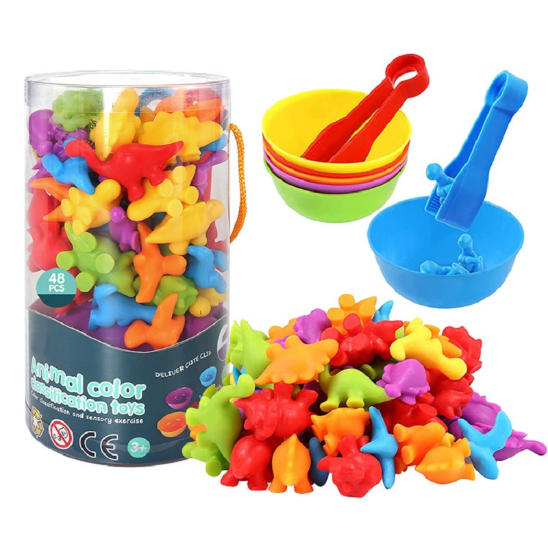子供モンテッソーリおもちゃ虹マッチングゲーム動物認知虹色並べ - Kids Toys 2 Year Old のレビューと価格