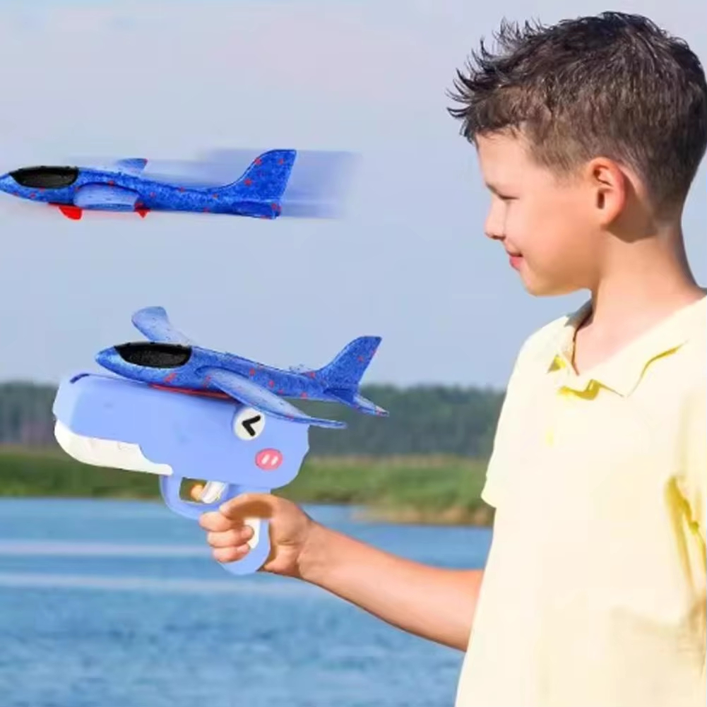 恐竜型フォーム飛行機ランチャーおもちゃ 子供用フォームグライ - Catapult Launcher Toy のレビューと価格
