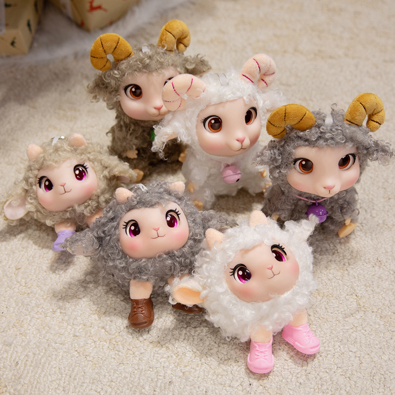 かわいい子羊のぬいぐるみ、柔らかいビニール製のぬいぐるみ、山 - Kids Toys Animal のレビューと価格