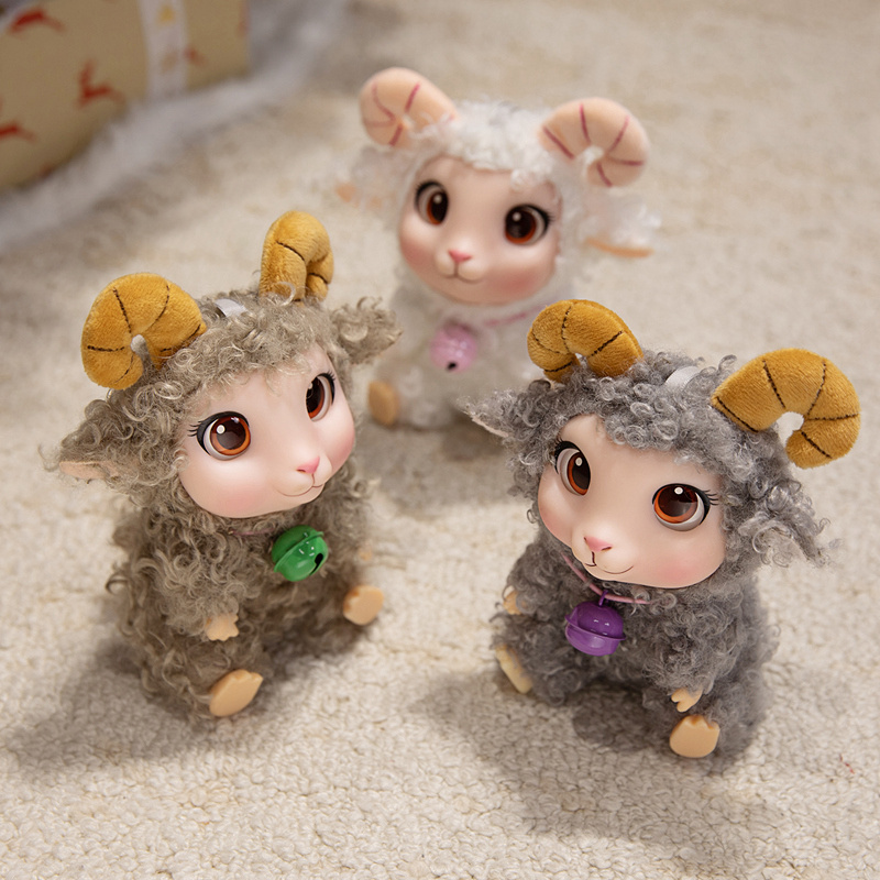 かわいい子羊のぬいぐるみ、柔らかいビニール製のぬいぐるみ、山 - Kids Toys Animal のレビューと価格