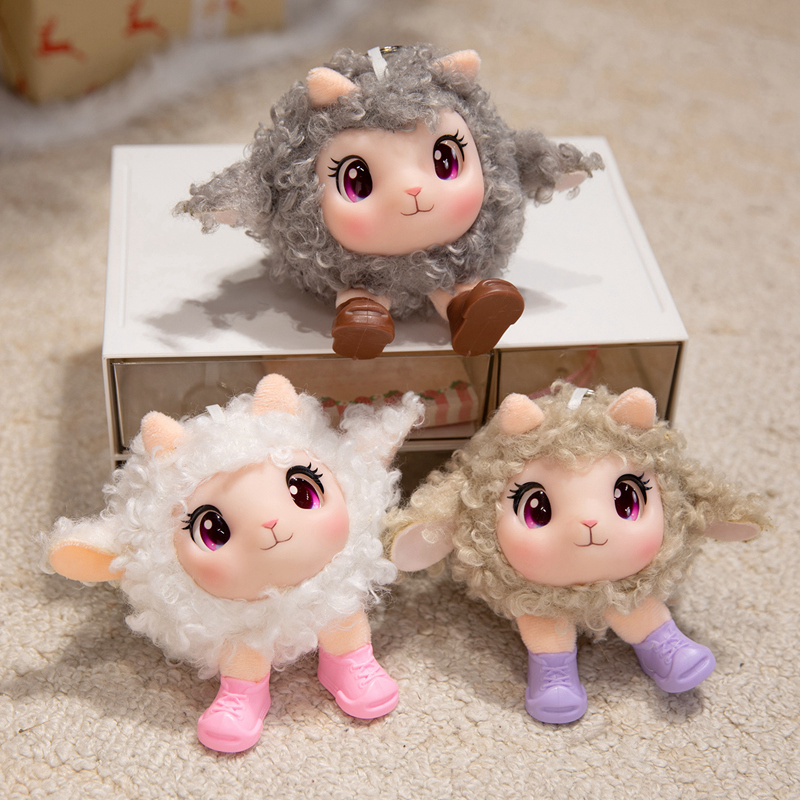 かわいい子羊のぬいぐるみ、柔らかいビニール製のぬいぐるみ、山 - Kids Toys Animal のレビューと価格