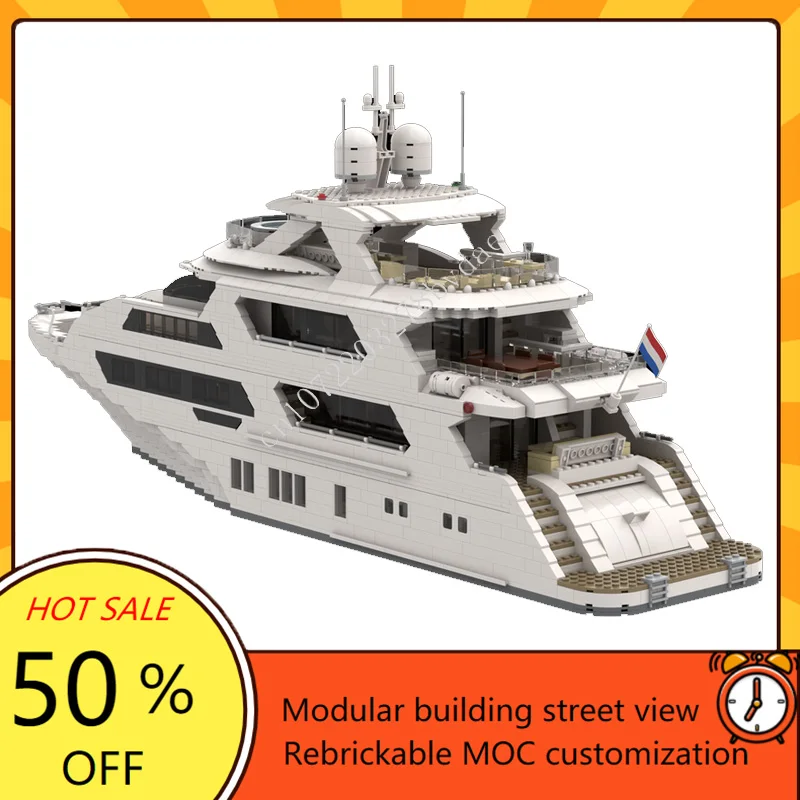 4657 個カスタム MOC スーパーヨット軍艦モデルテクニ - Kids Toys Xmas のレビューと価格