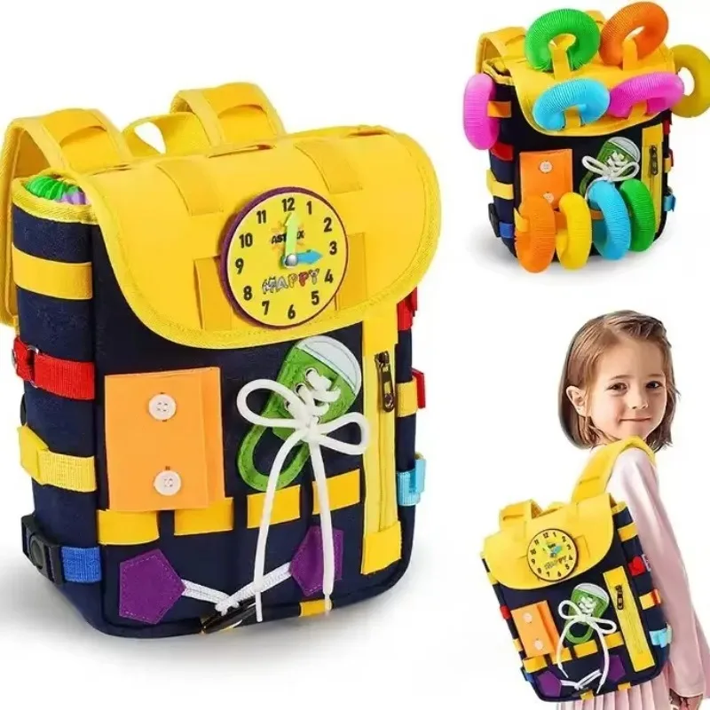 モンテッソーリ フェルト バックパック 幼児用 バックル ジ - Kids Zipper Toys のレビューと価格