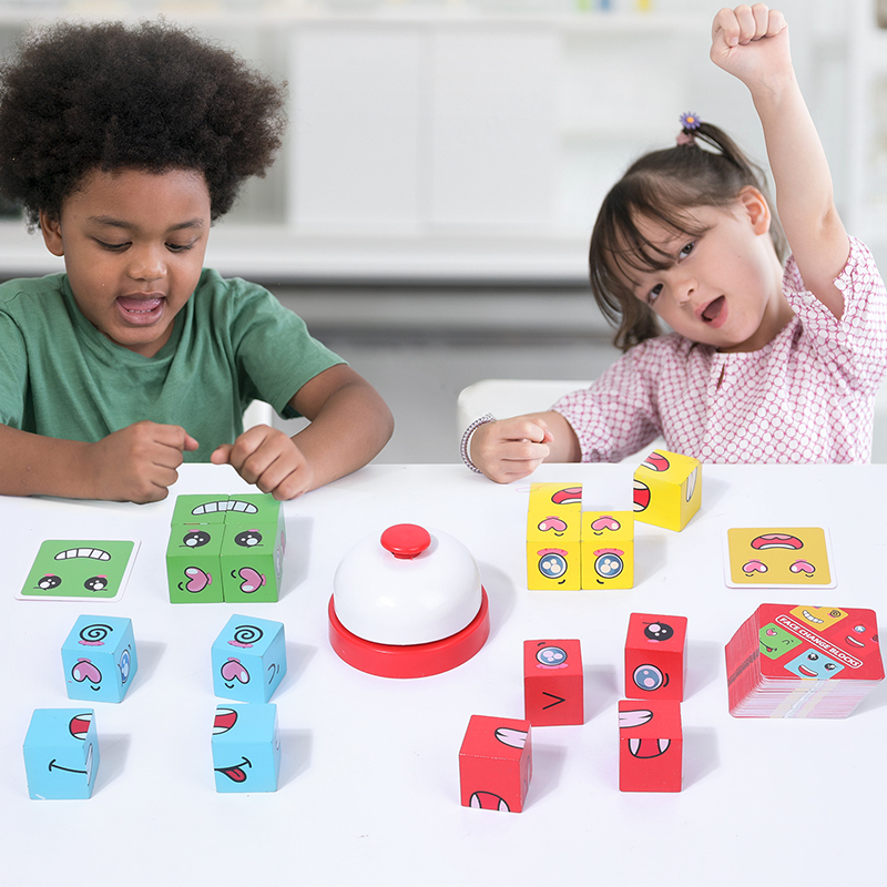 子供のためのテーブルゲーム,モンテッソーリ式,パズル,ビルデ - Wooden Blocks Stacking のレビューと価格