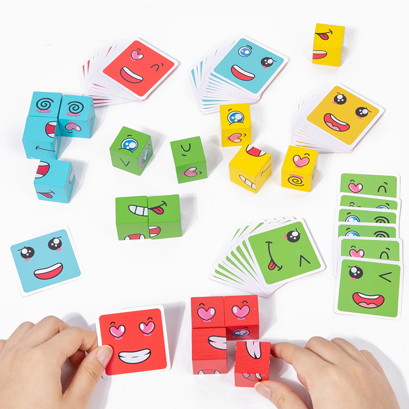 子供のためのテーブルゲーム,モンテッソーリ式,パズル,ビルデ - Wooden Blocks Stacking のレビューと価格