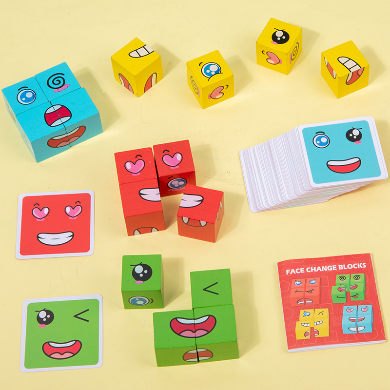 子供のためのテーブルゲーム,モンテッソーリ式,パズル,ビルデ - Wooden Blocks Stacking のレビューと価格