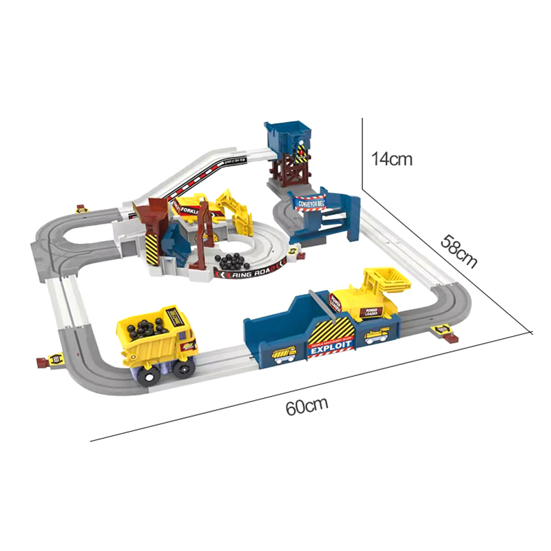 アドベンチャー動力鉄道車両レースレールセット電気工学車両玩具 - Kids Toys Under 1 Year のレビューと価格