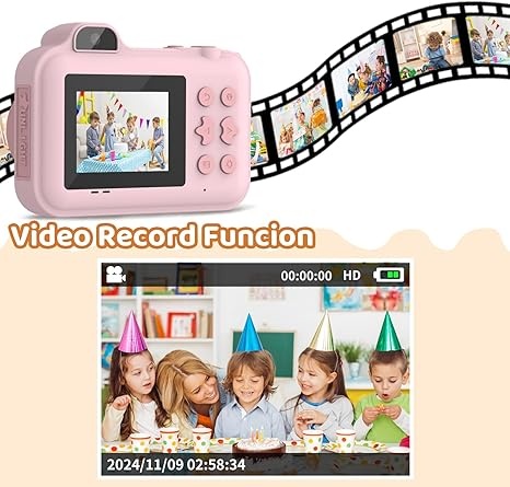 子供カメラインスタントプリントカメラ子供のためのデュアルレン - Kids Toys Videos のレビューと価格