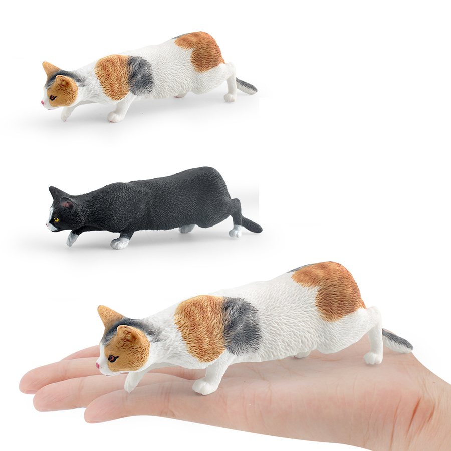 リアルなかわいい子猫怠惰な牧歌的な猫ワイヤーヘア猫モデルフィ - Kids Toys Under 1 Year のレビューと価格