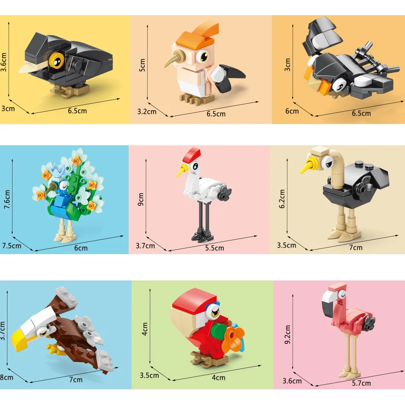 レンガ動物鳥パラダイス カラス オウム オウム イーグル フ - Kids Toys Animal のレビューと価格