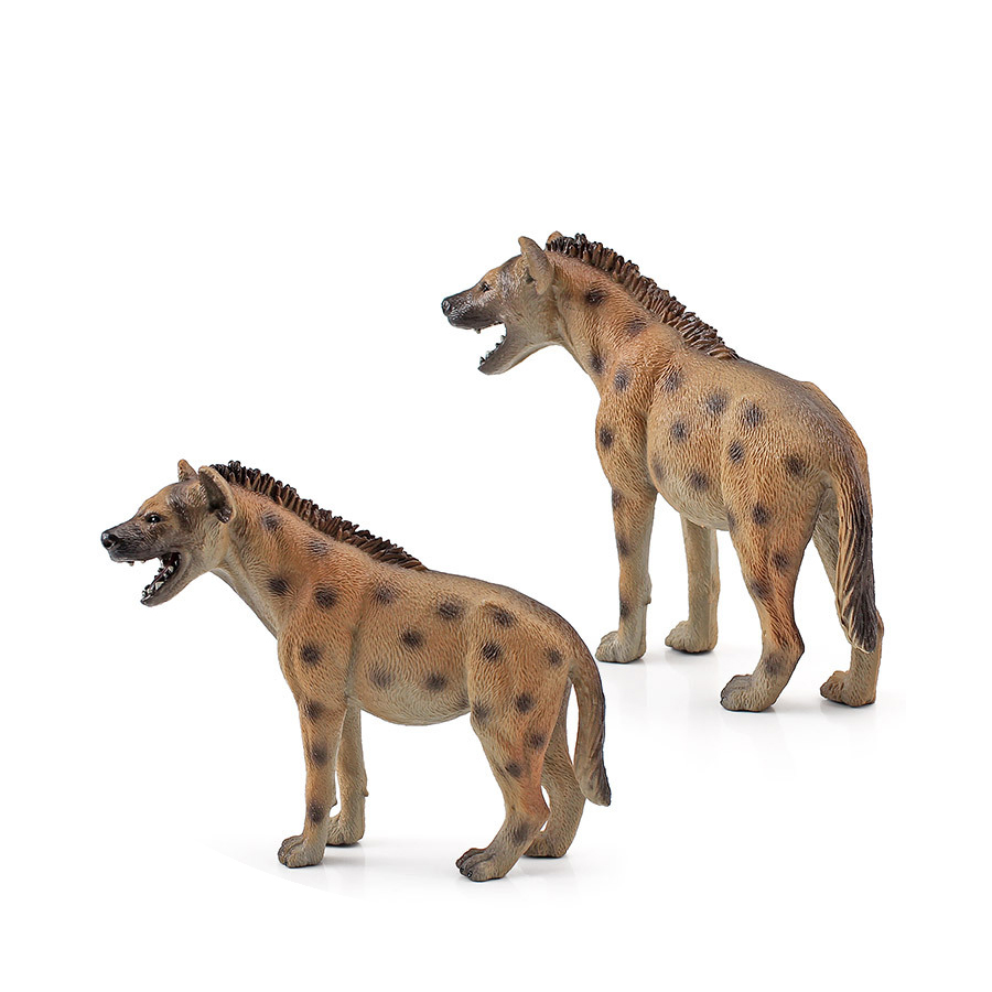リアルなプラスチック野生動物ハイエナ、たてがみオオカミ、アフ - Kids Toys Under 1 Year のレビューと価格