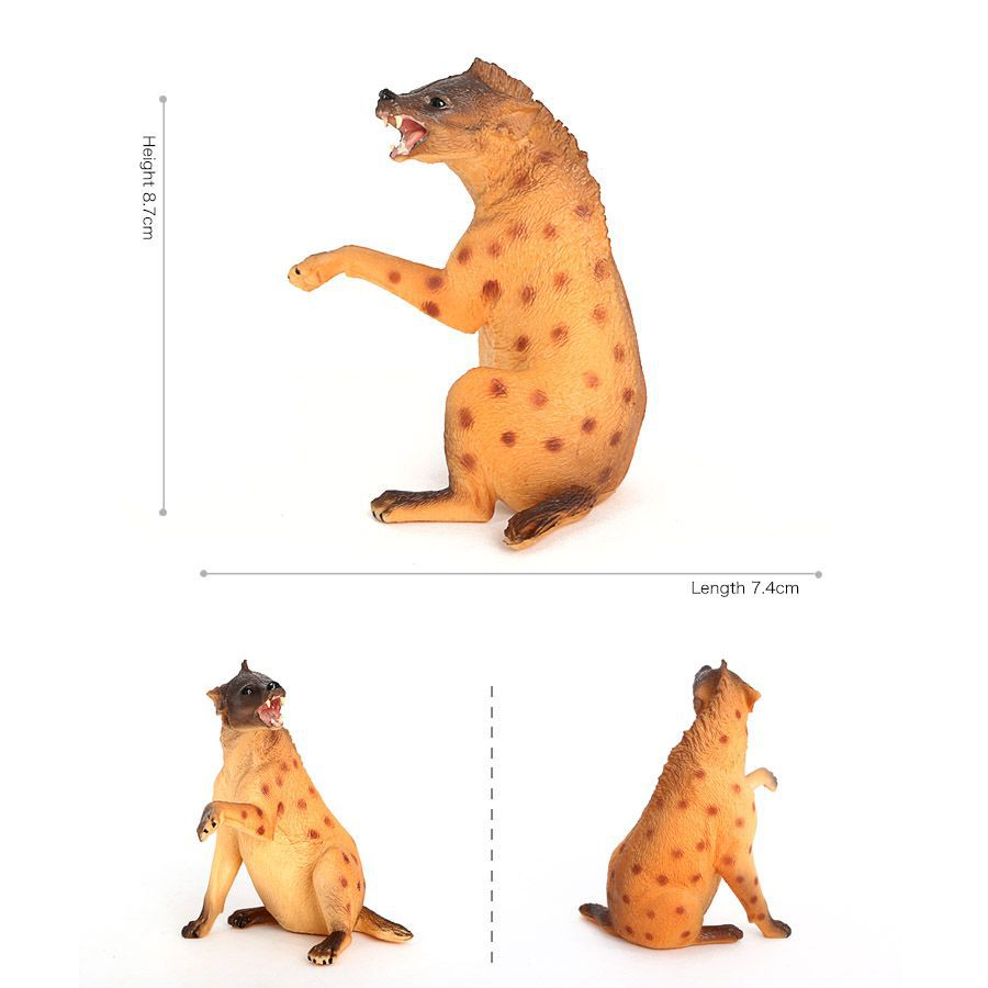 リアルなプラスチック野生動物ハイエナ、たてがみオオカミ、アフ - Kids Toys Under 1 Year のレビューと価格
