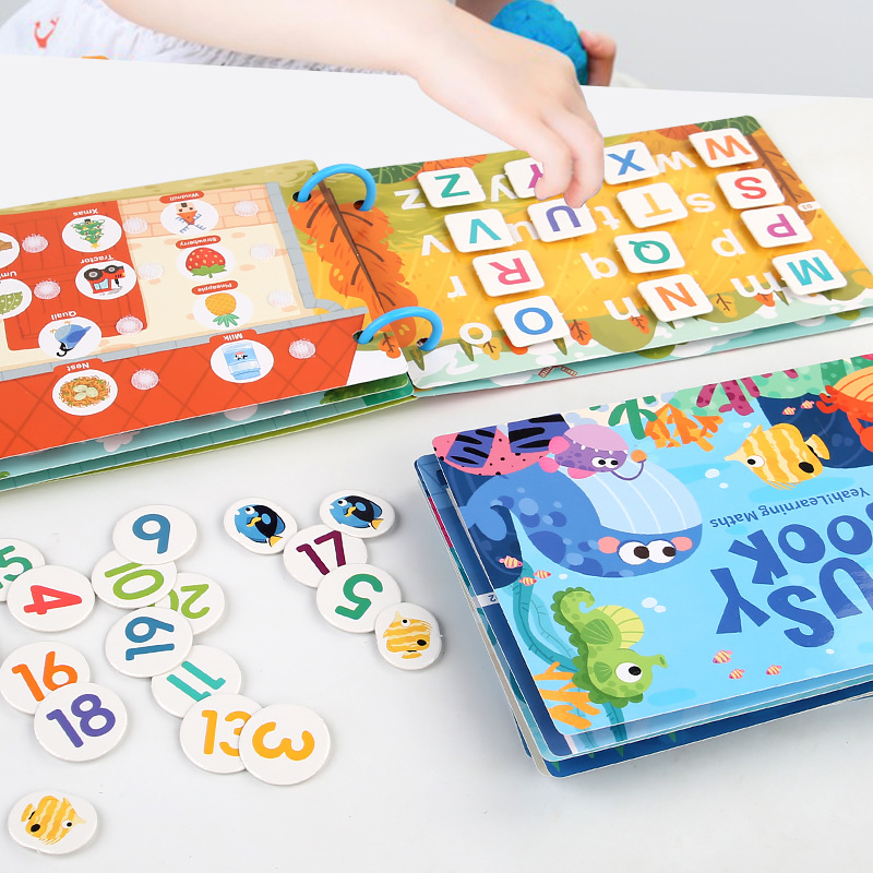 モンテッソーリ-赤ちゃんのための本,赤ちゃんのためのゲーム, - Kids Toys 2 Year Old のレビューと価格