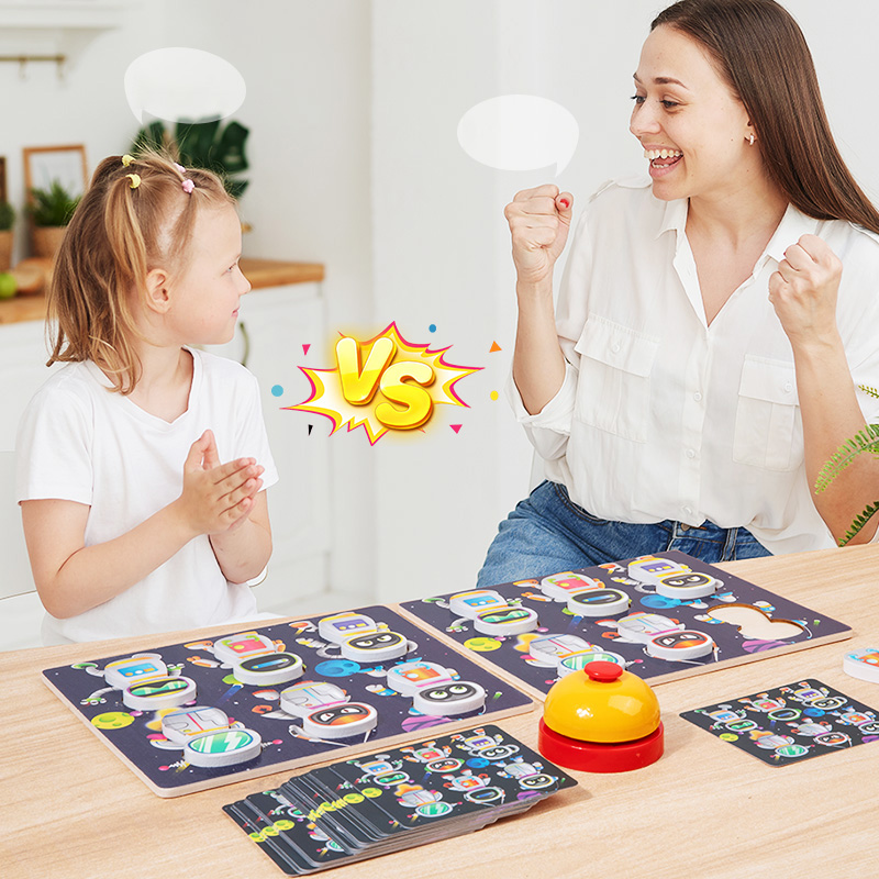 モンテッソーリ-ダブルバトルビルディングブロックパズル、親子 - Wooden Blocks Stacking のレビューと価格