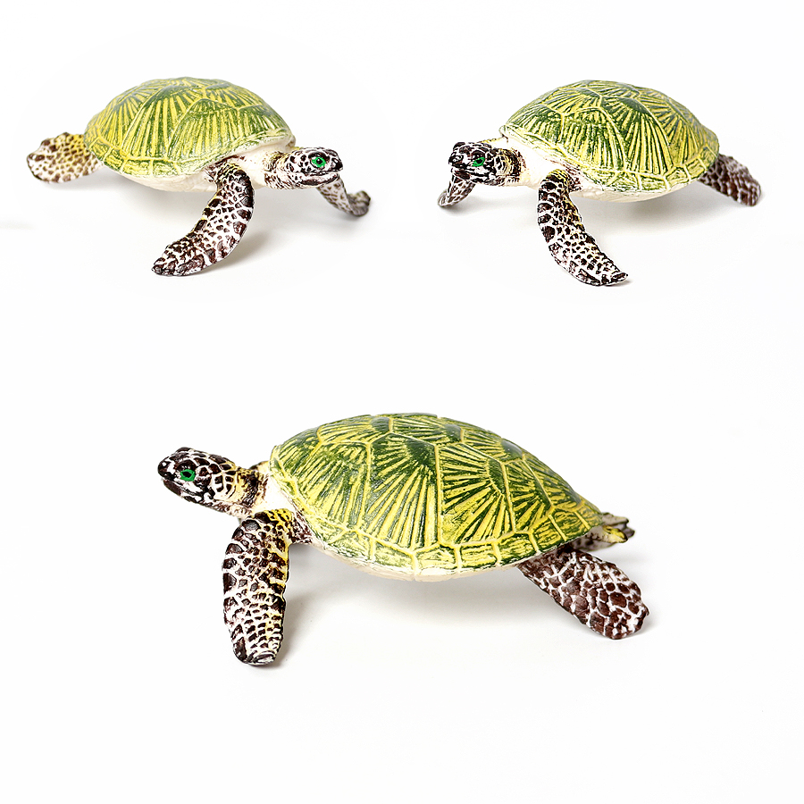 リアルなミニチュア潜水艦海タートルモデル、海の動物亀の置物、 - Kids Toys Under 1 Year のレビューと価格